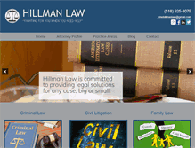Tablet Screenshot of hillman-law.com